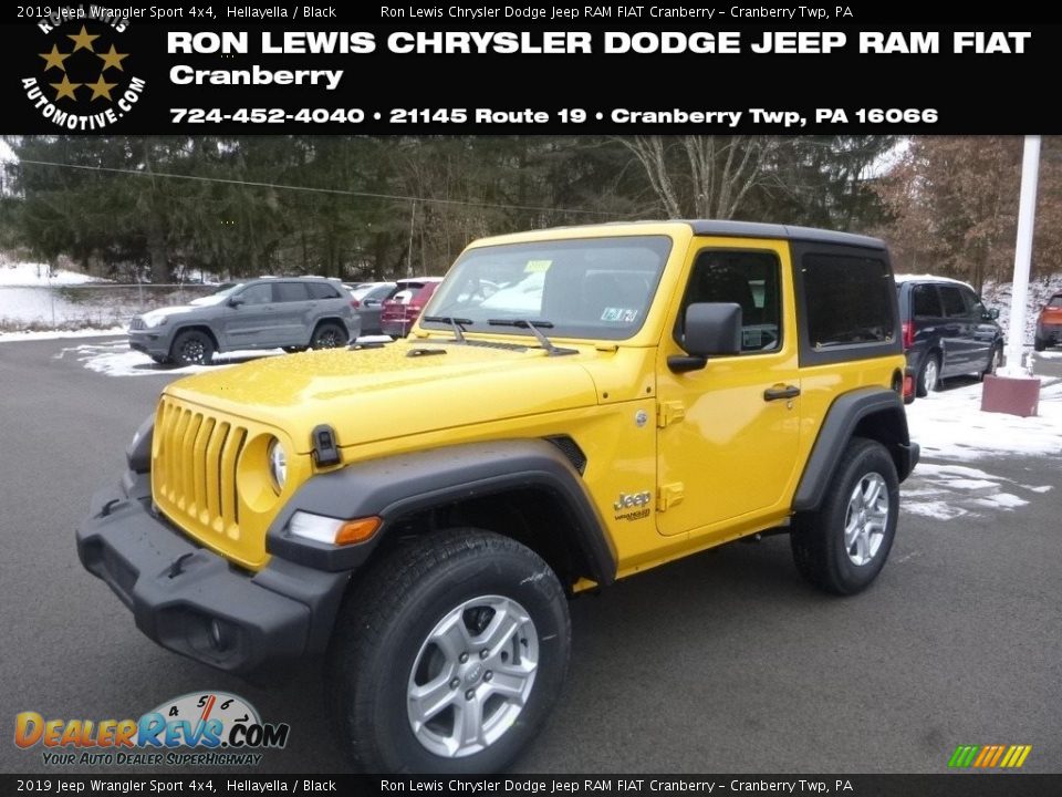 2019 Jeep Wrangler Sport 4x4 Hellayella / Black Photo #1