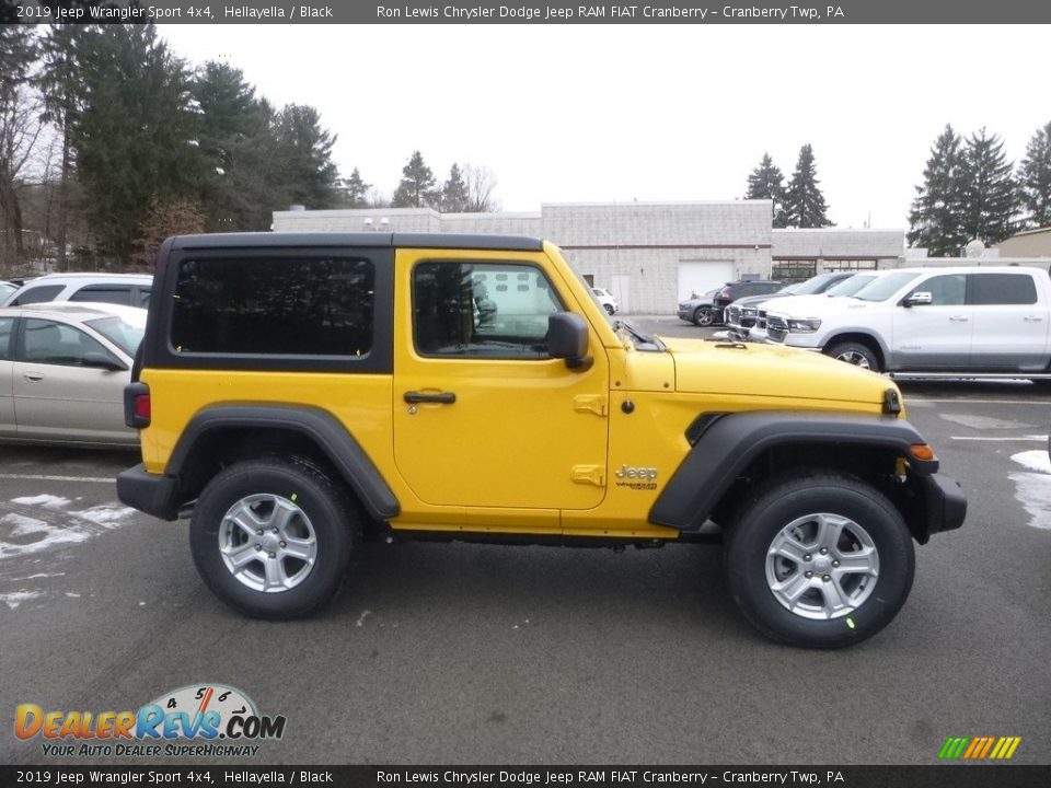 2019 Jeep Wrangler Sport 4x4 Hellayella / Black Photo #7