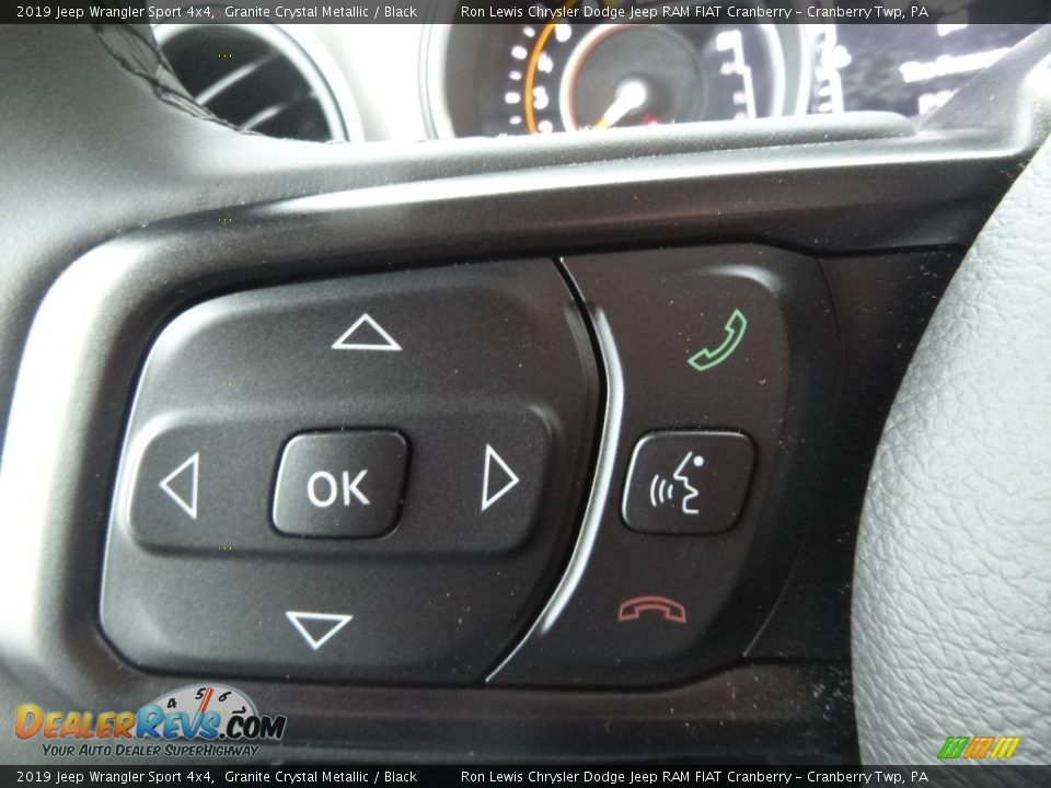 2019 Jeep Wrangler Sport 4x4 Granite Crystal Metallic / Black Photo #20