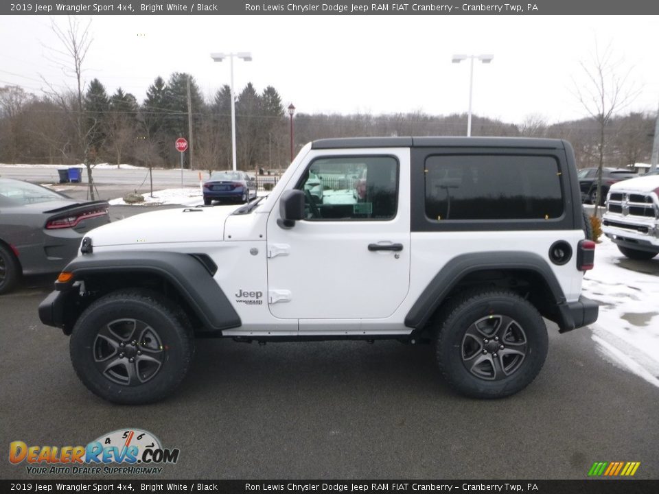 2019 Jeep Wrangler Sport 4x4 Bright White / Black Photo #3