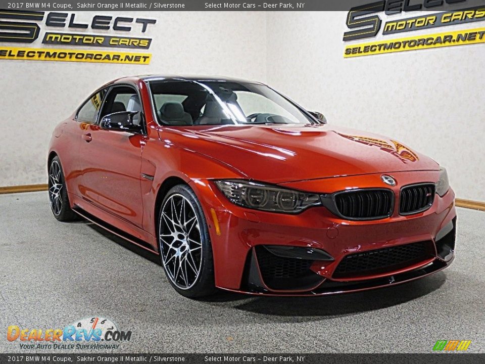 2017 BMW M4 Coupe Sakhir Orange II Metallic / Silverstone Photo #3