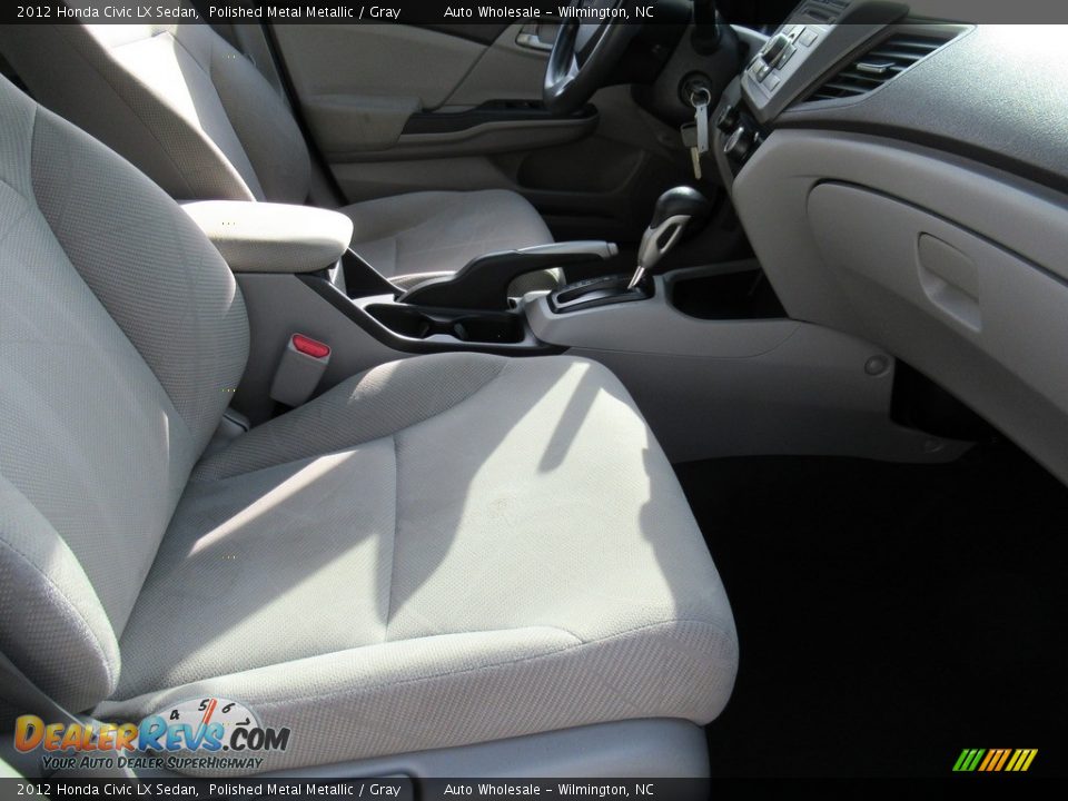 2012 Honda Civic LX Sedan Polished Metal Metallic / Gray Photo #13