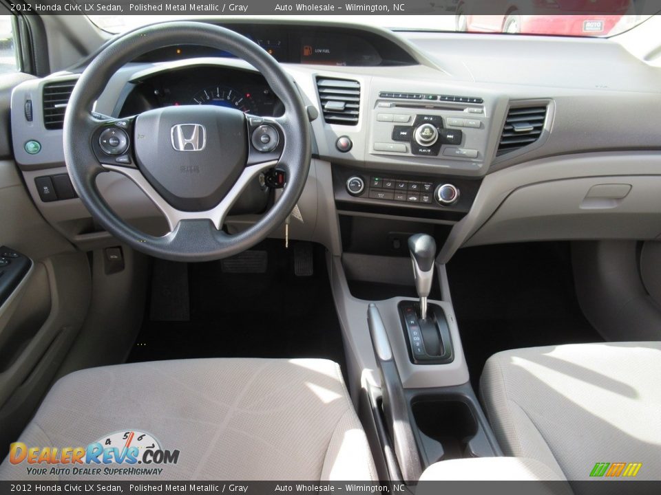 2012 Honda Civic LX Sedan Polished Metal Metallic / Gray Photo #15