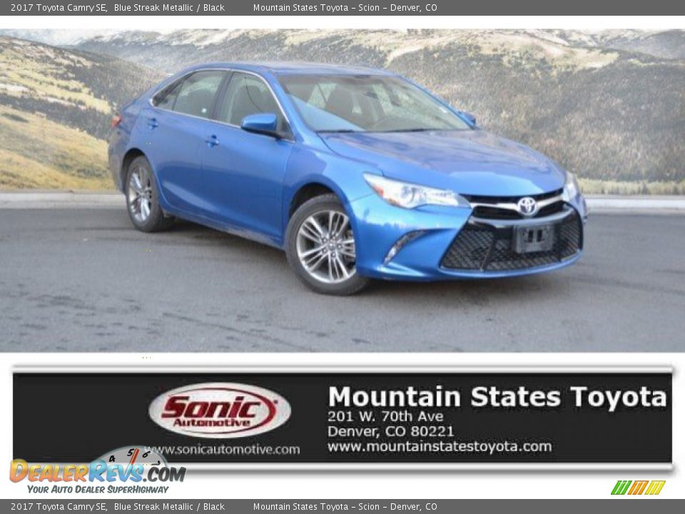 2017 Toyota Camry SE Blue Streak Metallic / Black Photo #1