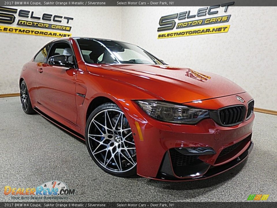 2017 BMW M4 Coupe Sakhir Orange II Metallic / Silverstone Photo #12