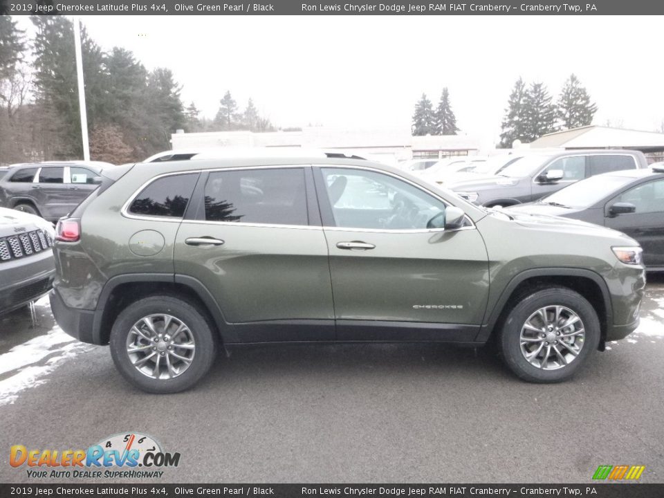 2019 Jeep Cherokee Latitude Plus 4x4 Olive Green Pearl / Black Photo #6