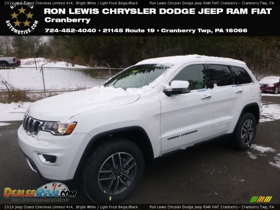2019 Jeep Grand Cherokee Limited 4x4 Bright White / Light Frost Beige/Black Photo #1