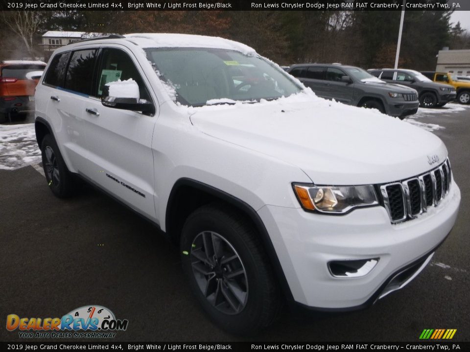 2019 Jeep Grand Cherokee Limited 4x4 Bright White / Light Frost Beige/Black Photo #7