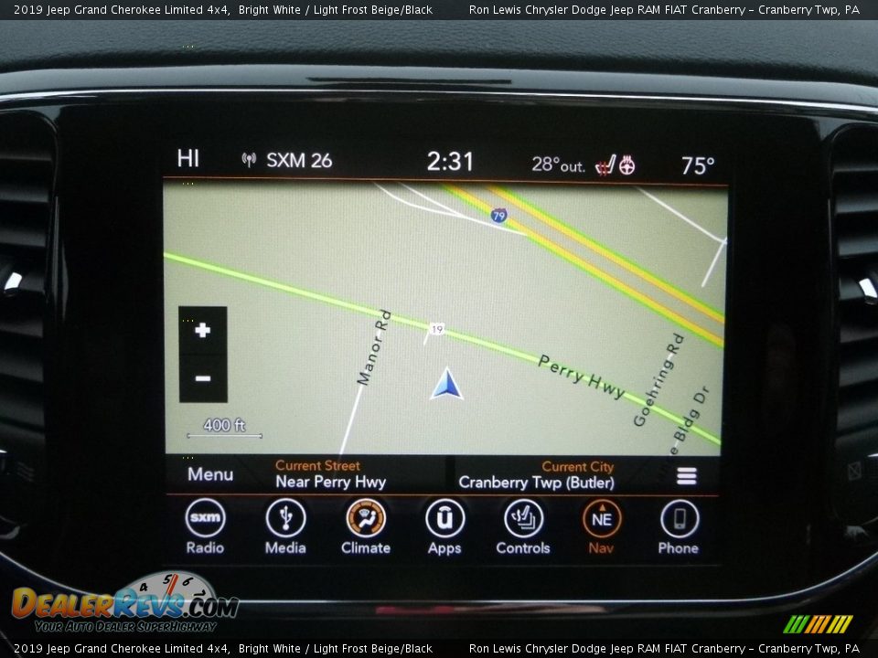 2019 Jeep Grand Cherokee Limited 4x4 Bright White / Light Frost Beige/Black Photo #17