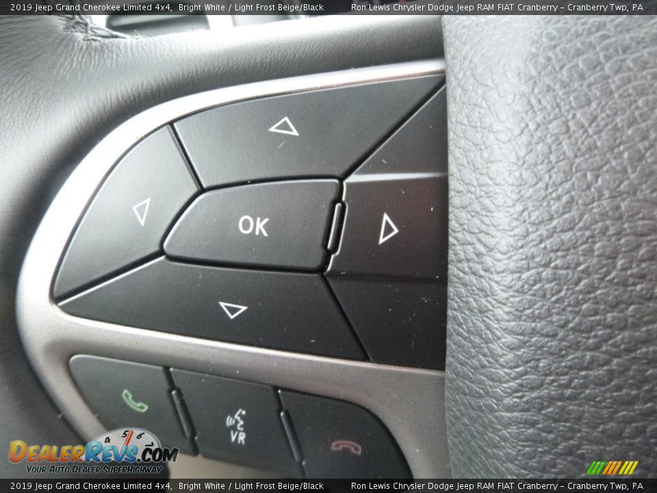 2019 Jeep Grand Cherokee Limited 4x4 Bright White / Light Frost Beige/Black Photo #20
