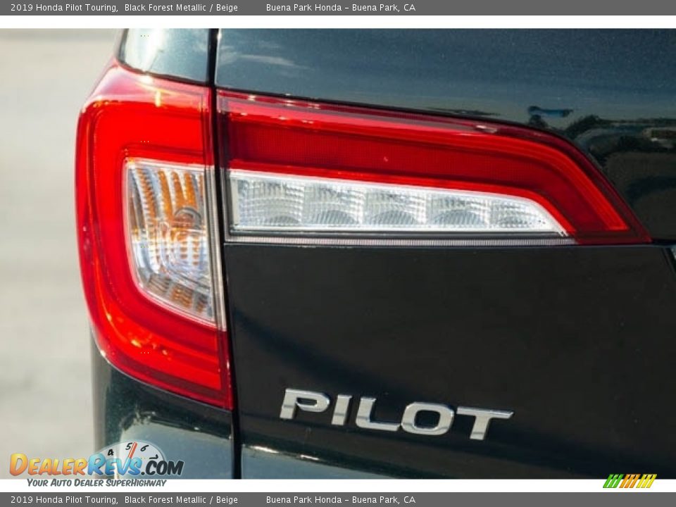 2019 Honda Pilot Touring Black Forest Metallic / Beige Photo #7