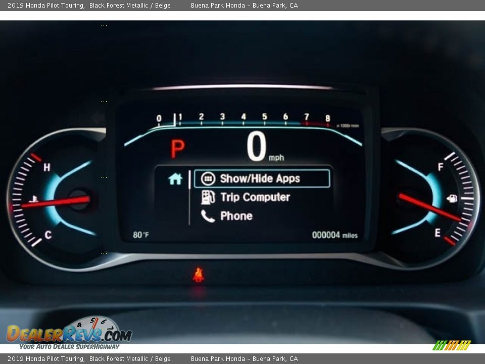 2019 Honda Pilot Touring Gauges Photo #19