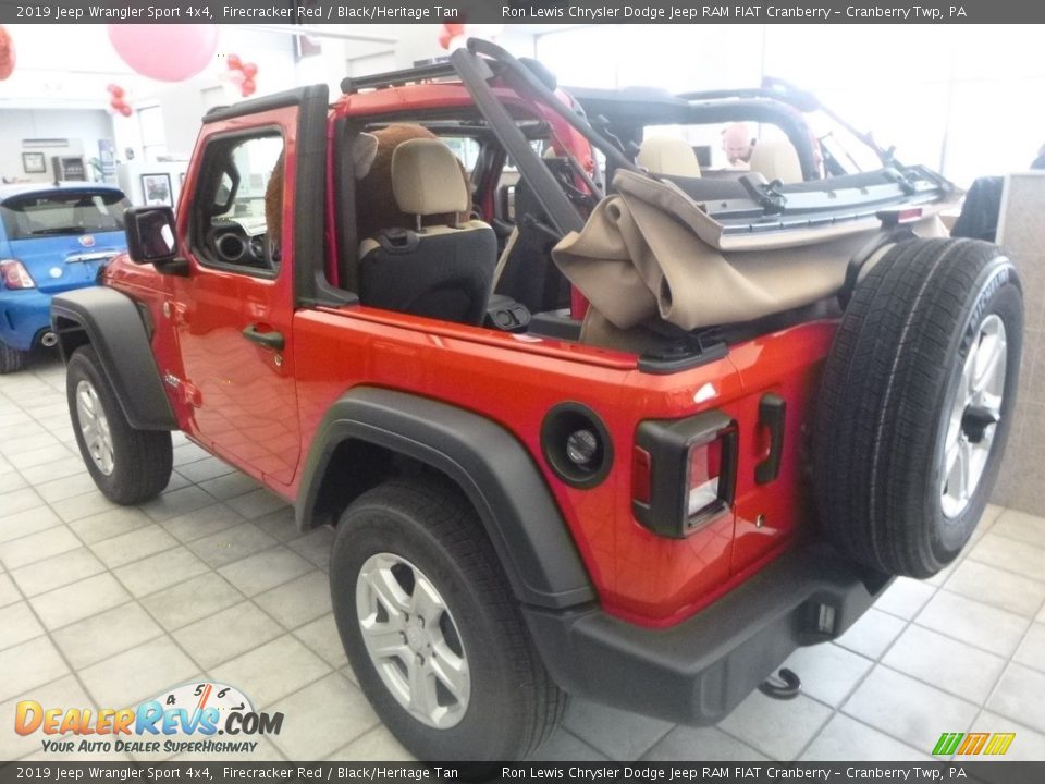 2019 Jeep Wrangler Sport 4x4 Firecracker Red / Black/Heritage Tan Photo #3