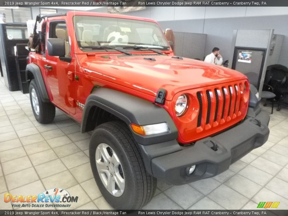 2019 Jeep Wrangler Sport 4x4 Firecracker Red / Black/Heritage Tan Photo #6