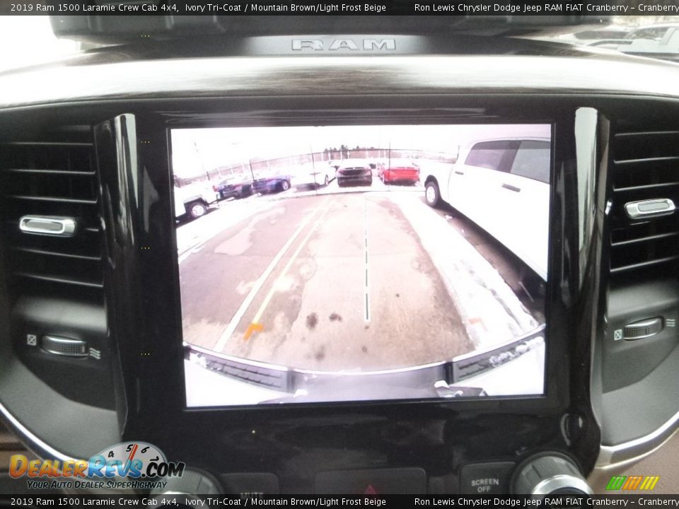 2019 Ram 1500 Laramie Crew Cab 4x4 Ivory Tri–Coat / Mountain Brown/Light Frost Beige Photo #18
