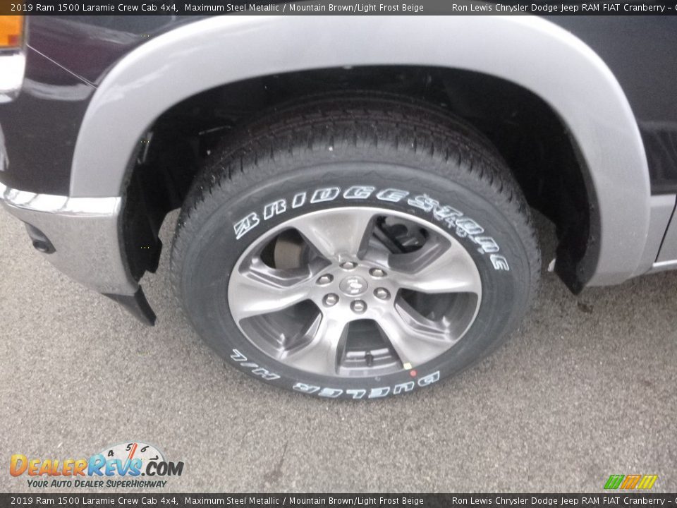 2019 Ram 1500 Laramie Crew Cab 4x4 Maximum Steel Metallic / Mountain Brown/Light Frost Beige Photo #2