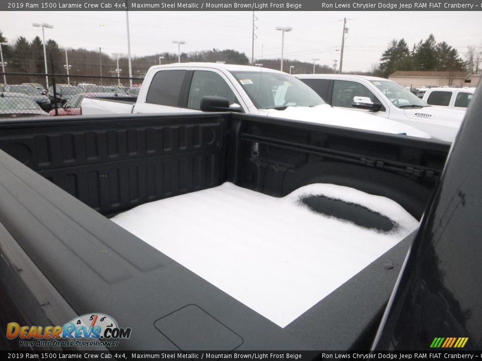 2019 Ram 1500 Laramie Crew Cab 4x4 Maximum Steel Metallic / Mountain Brown/Light Frost Beige Photo #13