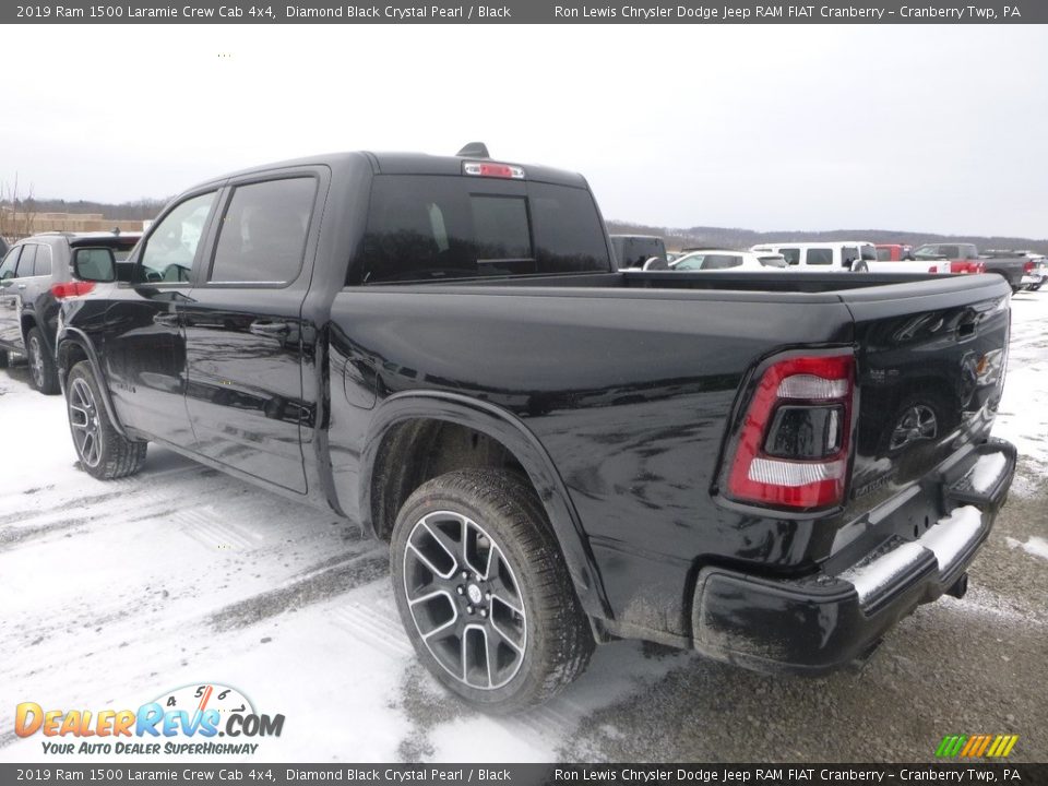 2019 Ram 1500 Laramie Crew Cab 4x4 Diamond Black Crystal Pearl / Black Photo #4