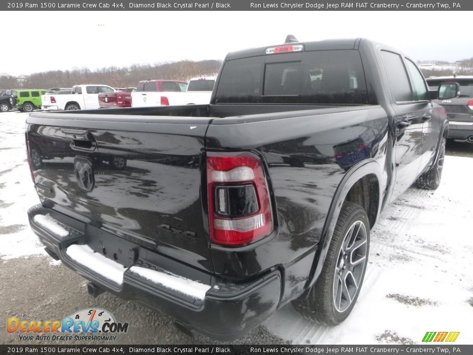 2019 Ram 1500 Laramie Crew Cab 4x4 Diamond Black Crystal Pearl / Black Photo #6