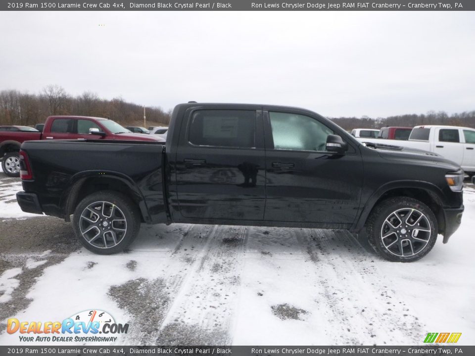 2019 Ram 1500 Laramie Crew Cab 4x4 Diamond Black Crystal Pearl / Black Photo #7