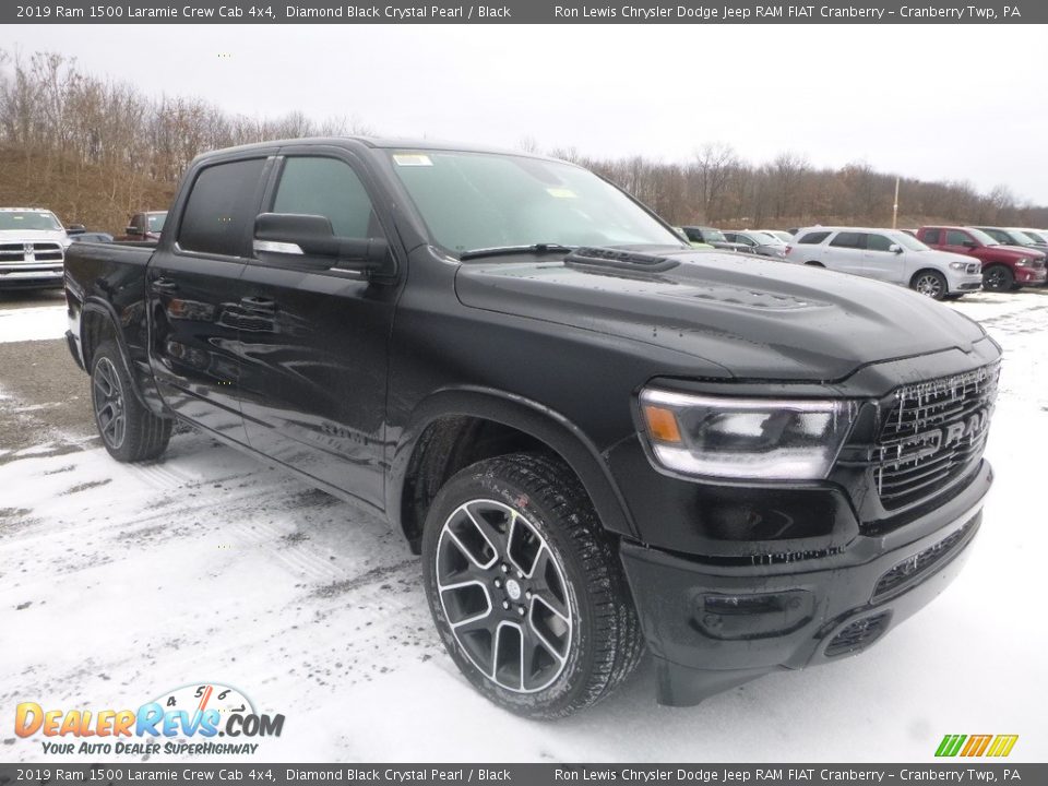 2019 Ram 1500 Laramie Crew Cab 4x4 Diamond Black Crystal Pearl / Black Photo #8