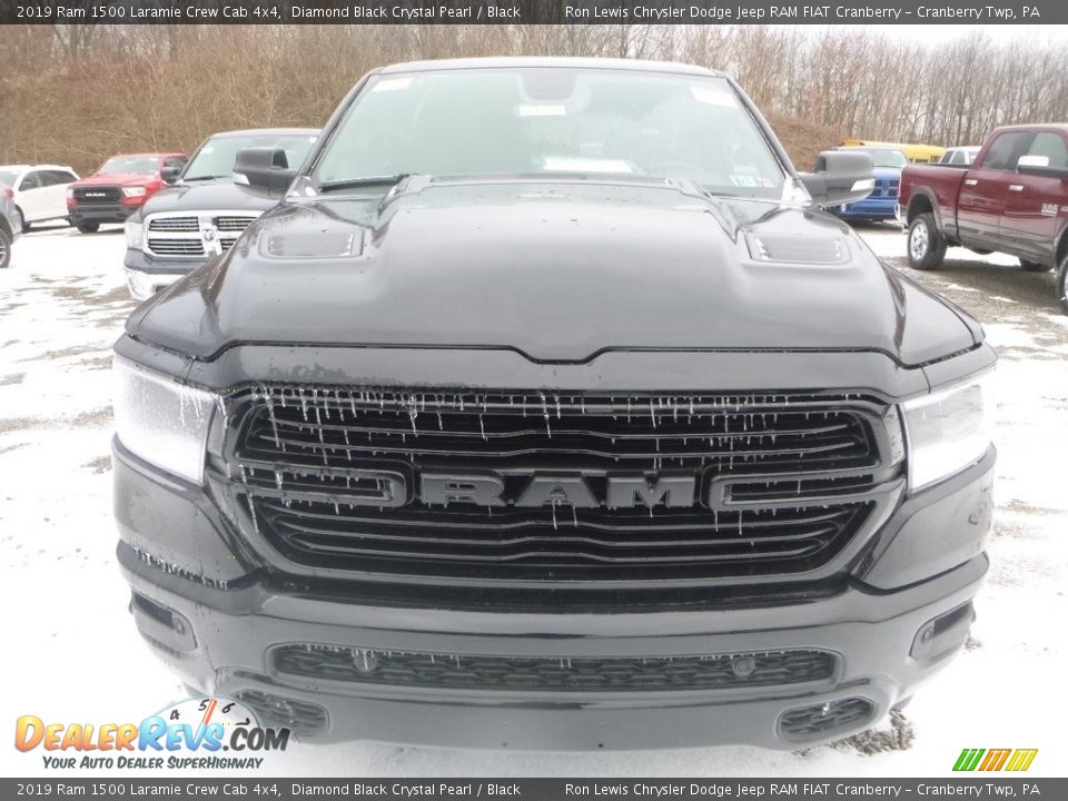 2019 Ram 1500 Laramie Crew Cab 4x4 Diamond Black Crystal Pearl / Black Photo #9