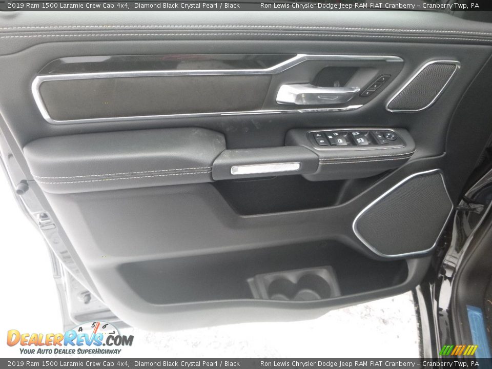 2019 Ram 1500 Laramie Crew Cab 4x4 Diamond Black Crystal Pearl / Black Photo #14