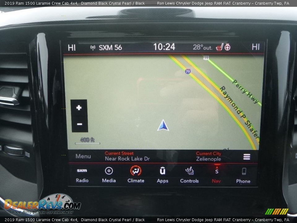2019 Ram 1500 Laramie Crew Cab 4x4 Diamond Black Crystal Pearl / Black Photo #16