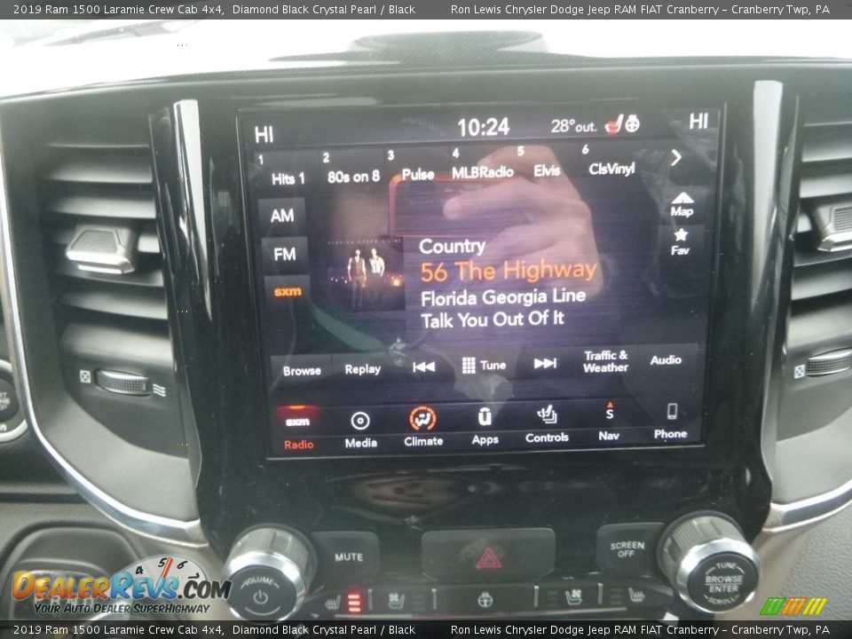 2019 Ram 1500 Laramie Crew Cab 4x4 Diamond Black Crystal Pearl / Black Photo #17