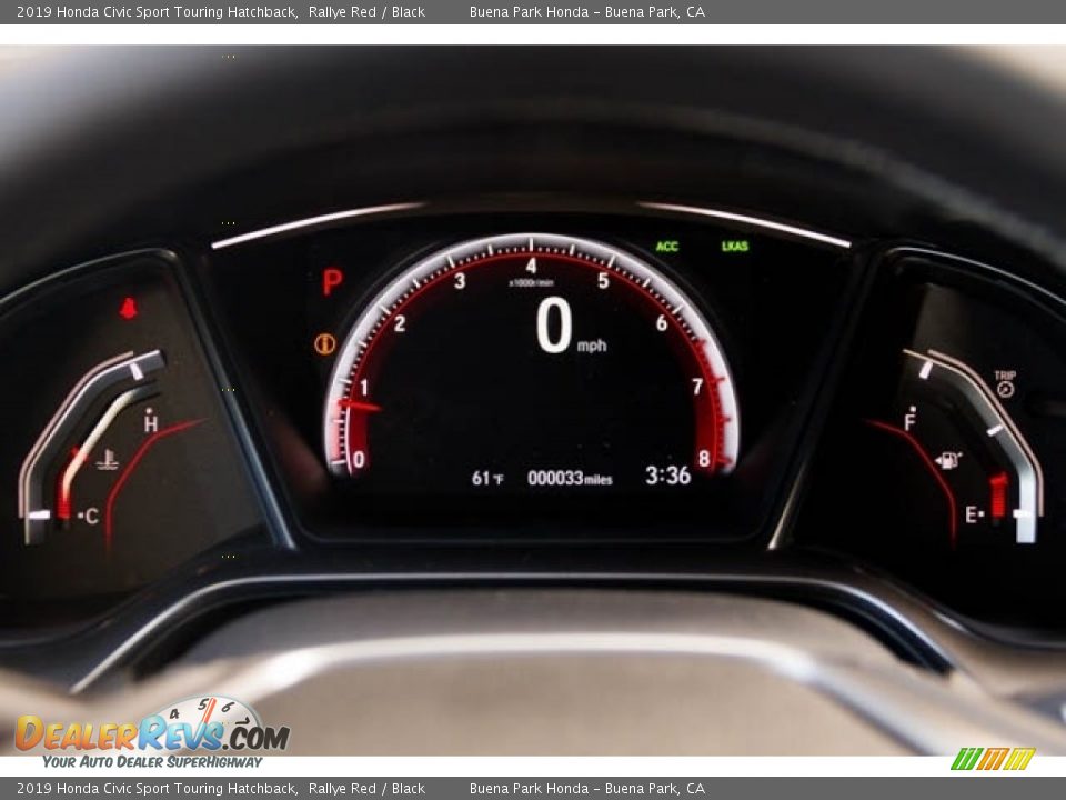 2019 Honda Civic Sport Touring Hatchback Gauges Photo #26