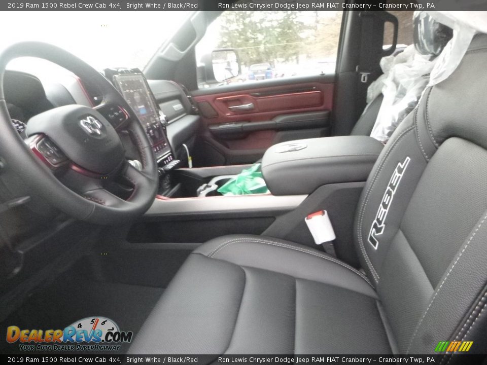 2019 Ram 1500 Rebel Crew Cab 4x4 Bright White / Black/Red Photo #13