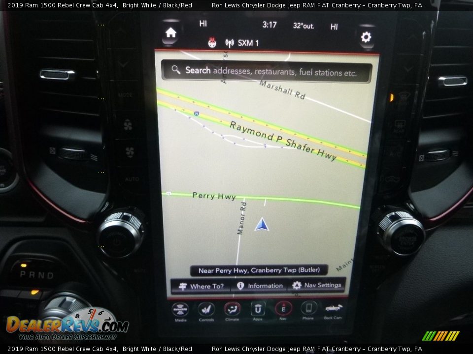 2019 Ram 1500 Rebel Crew Cab 4x4 Bright White / Black/Red Photo #17