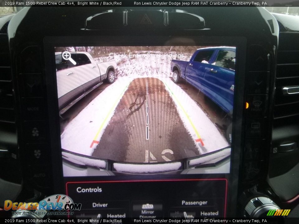 2019 Ram 1500 Rebel Crew Cab 4x4 Bright White / Black/Red Photo #18