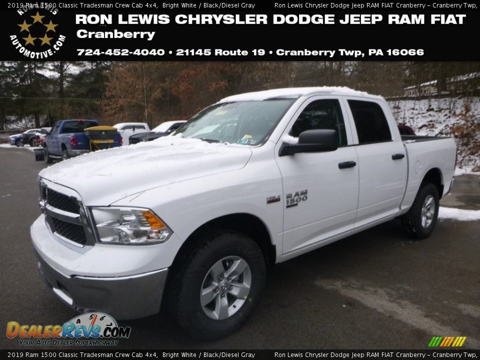 2019 Ram 1500 Classic Tradesman Crew Cab 4x4 Bright White / Black/Diesel Gray Photo #1