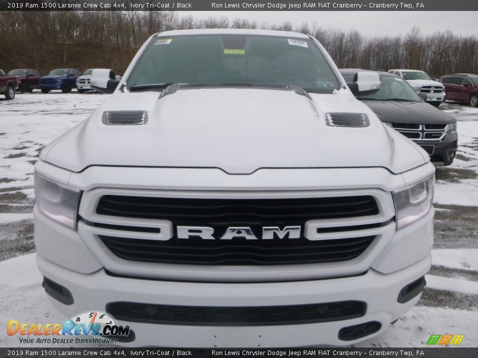 2019 Ram 1500 Laramie Crew Cab 4x4 Ivory Tri–Coat / Black Photo #8