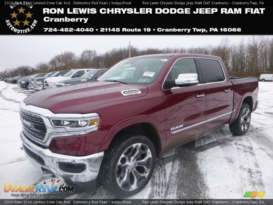 2019 Ram 1500 Limited Crew Cab 4x4 Delmonico Red Pearl / Indigo/Frost Photo #1