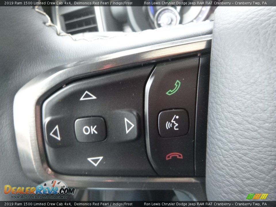 2019 Ram 1500 Limited Crew Cab 4x4 Delmonico Red Pearl / Indigo/Frost Photo #19