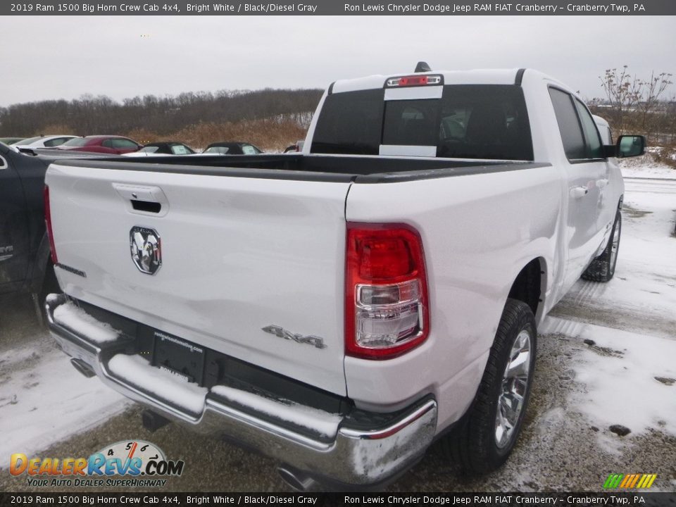 2019 Ram 1500 Big Horn Crew Cab 4x4 Bright White / Black/Diesel Gray Photo #6