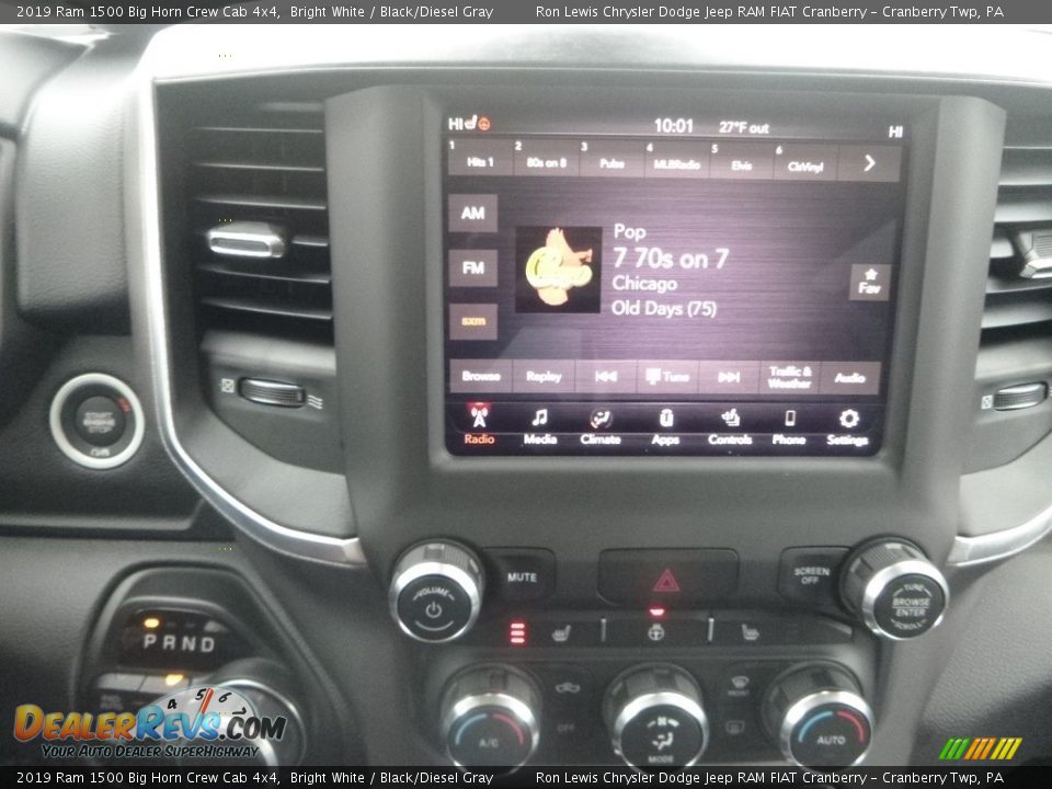 2019 Ram 1500 Big Horn Crew Cab 4x4 Bright White / Black/Diesel Gray Photo #14