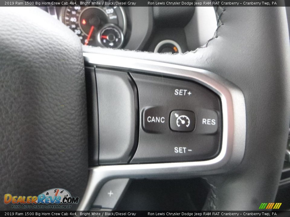 2019 Ram 1500 Big Horn Crew Cab 4x4 Bright White / Black/Diesel Gray Photo #18