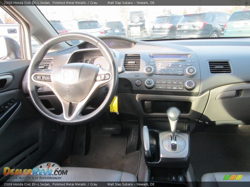 2009 Honda Civic EX-L Sedan Polished Metal Metallic / Gray Photo #10