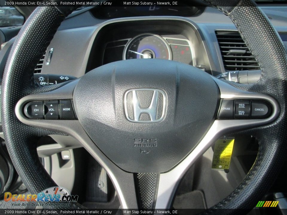 2009 Honda Civic EX-L Sedan Polished Metal Metallic / Gray Photo #11