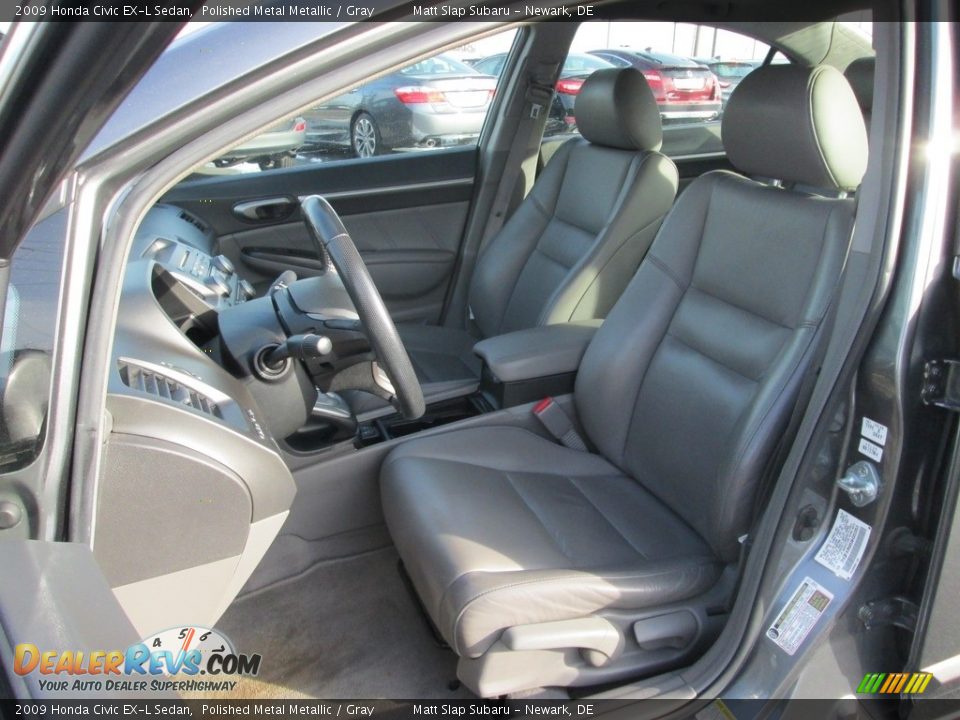 2009 Honda Civic EX-L Sedan Polished Metal Metallic / Gray Photo #16