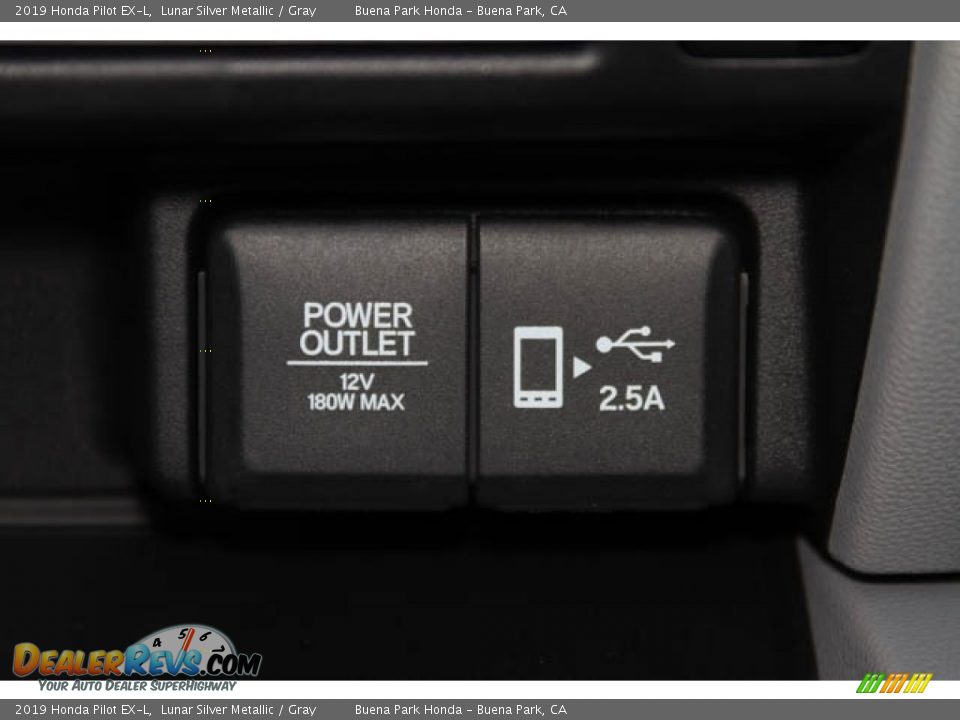 2019 Honda Pilot EX-L Lunar Silver Metallic / Gray Photo #24