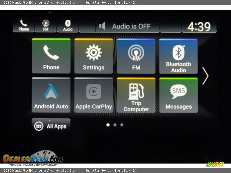2019 Honda Pilot EX-L Lunar Silver Metallic / Gray Photo #35