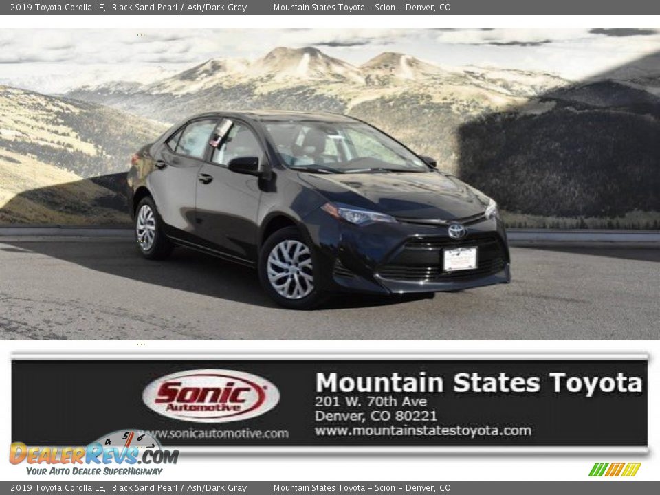2019 Toyota Corolla LE Black Sand Pearl / Ash/Dark Gray Photo #1