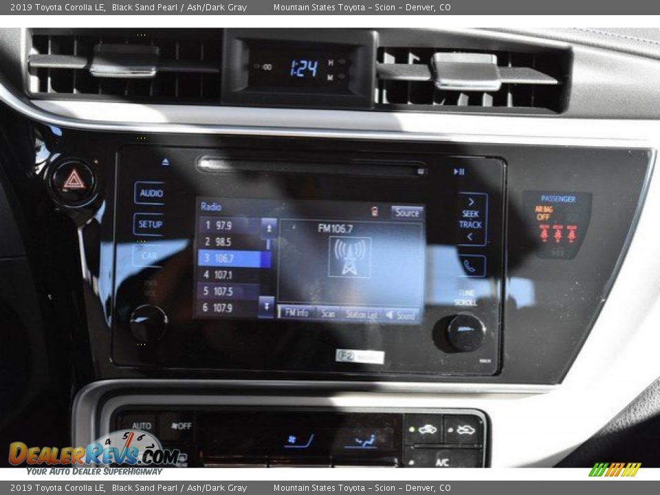 2019 Toyota Corolla LE Black Sand Pearl / Ash/Dark Gray Photo #9