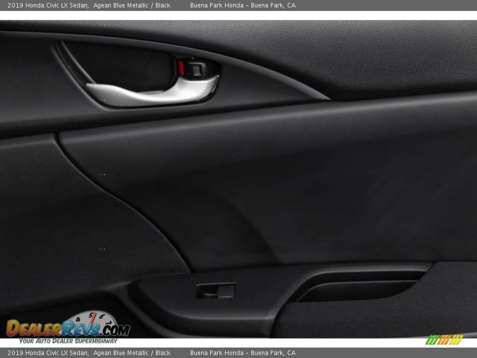 2019 Honda Civic LX Sedan Agean Blue Metallic / Black Photo #35