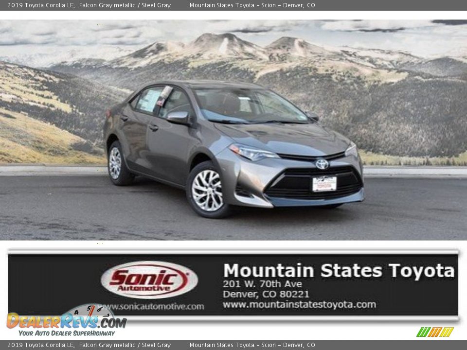 2019 Toyota Corolla LE Falcon Gray metallic / Steel Gray Photo #1