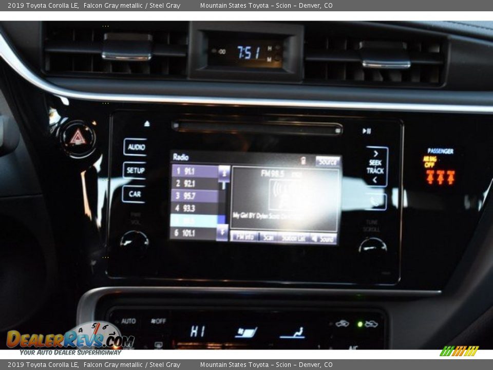 2019 Toyota Corolla LE Falcon Gray metallic / Steel Gray Photo #9